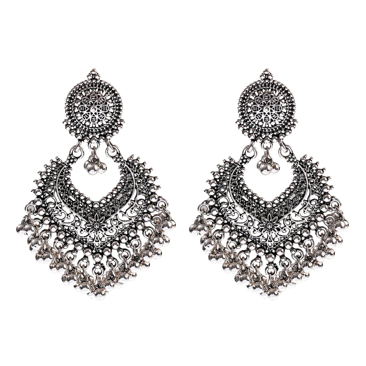 Golden Petal Heart Earrings