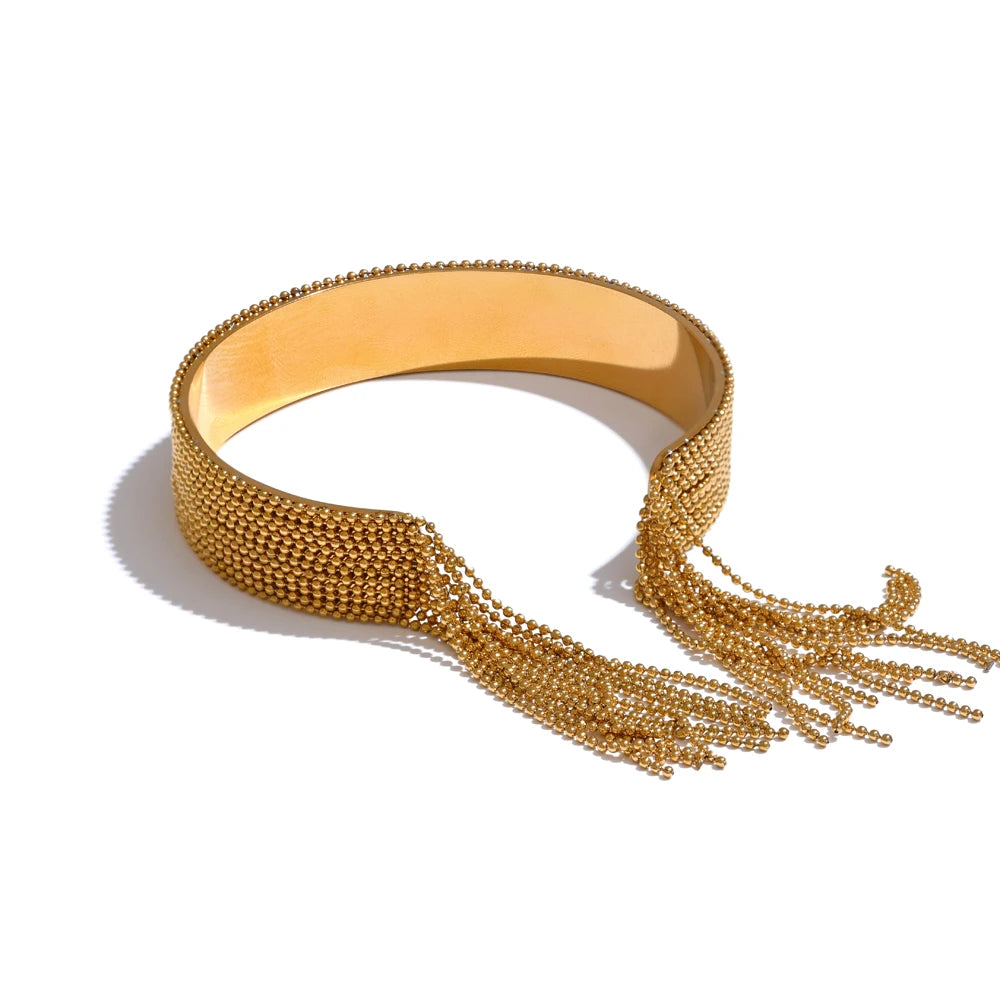 Golden Grace Tassel Cuff