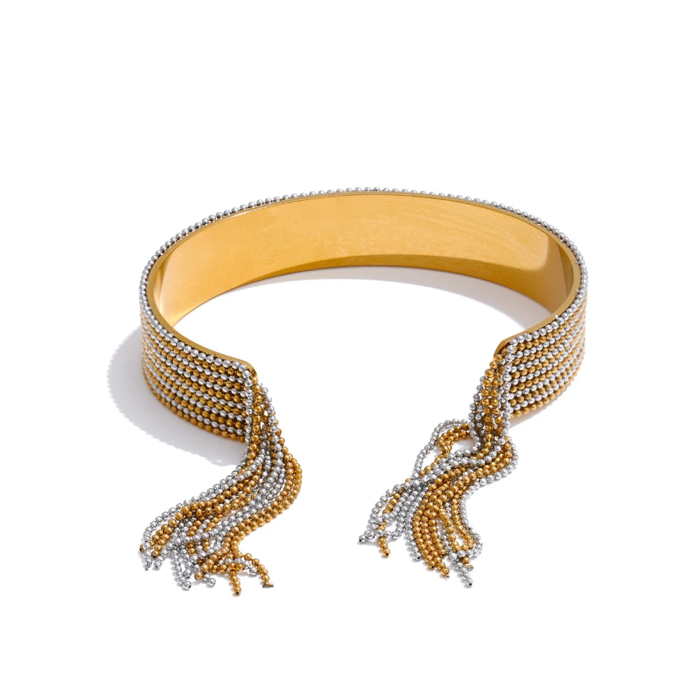 Golden Grace Tassel Cuff