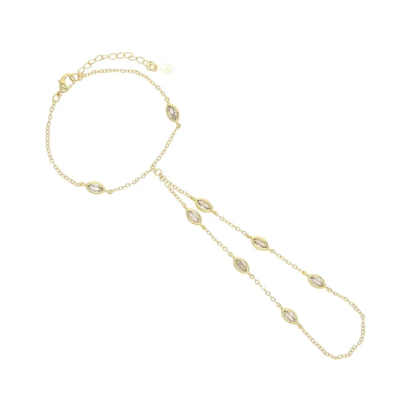 Teardrop Elegance Hand Chain